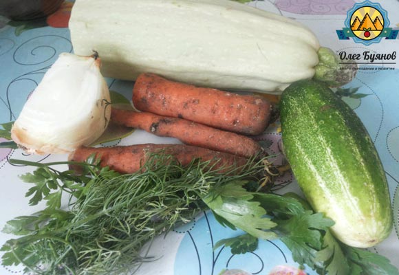 ингредиенты для салата из кабачков