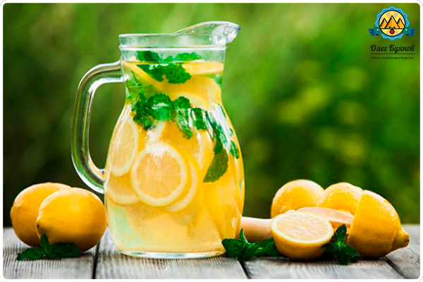 лимон с водой